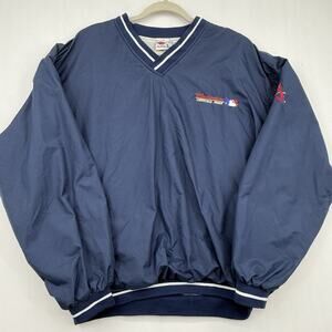 Vintage Rawlings Budweiser And Cardinals Baseball Jacket Large Blue Pullover